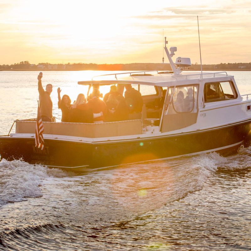 a small boat in a body of water