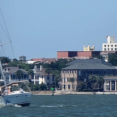 a large ship in a body of water